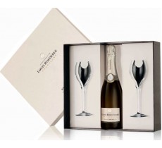 Louis Roederer Brut met 2 culinaire champagnetulpen in Luxebox